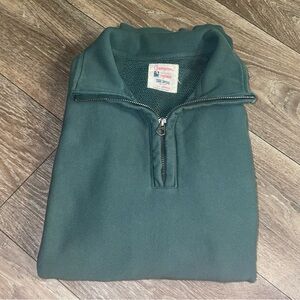 Todd Snyder X Champion GREEN Vintage Style Quarter Zip Sweater Size Medium
